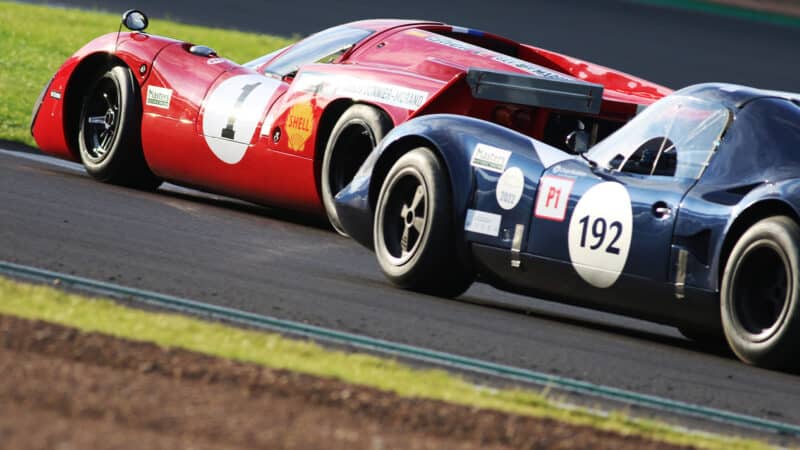 Lola T70 of Stephan Joebsti and Andy Willis at 2023 Silverstone Festival