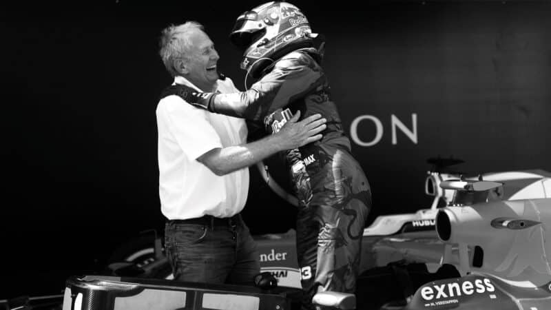 Max Verstappen with Helmut Marko