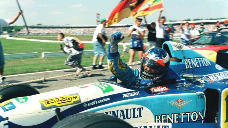 Michael Schumacher Benetton 1995 German GP Hockenheim