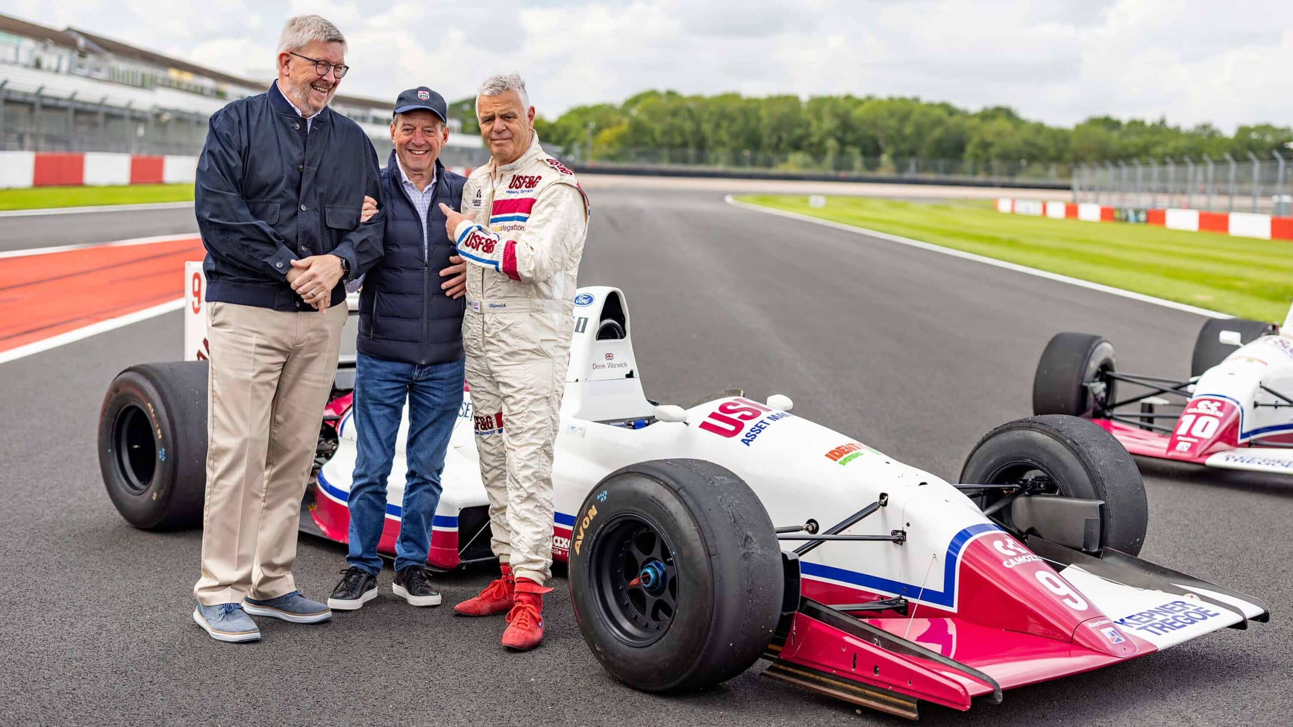 Ross Brawn, Derek Warwick and Jackie Oliver