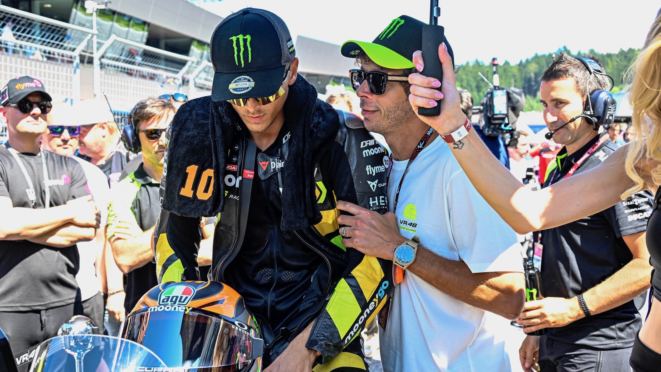 Valentino Rossi with Luca Marini on 2023 MotoGP Austrian GP grid