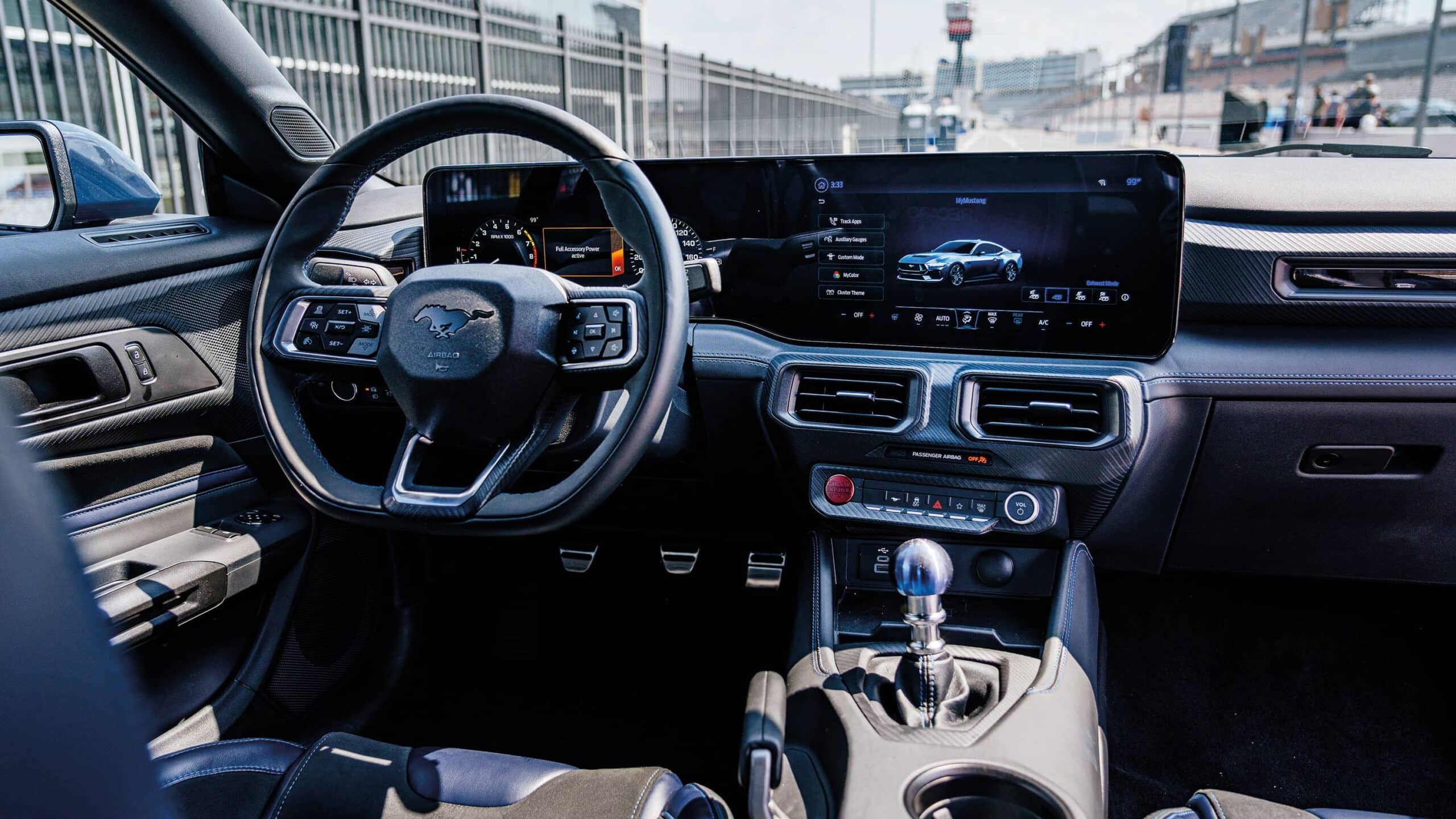 ford mustang dark horse interior