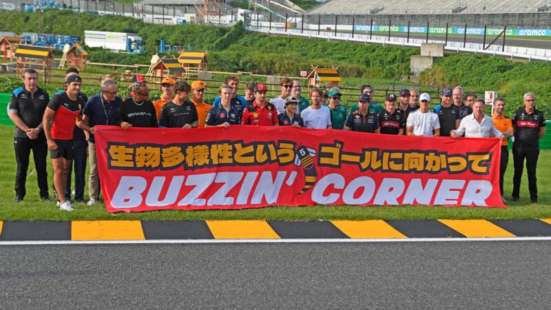 2023 Japanese GP Sebastian Vettel Buzzin' Corner bee hive insect house