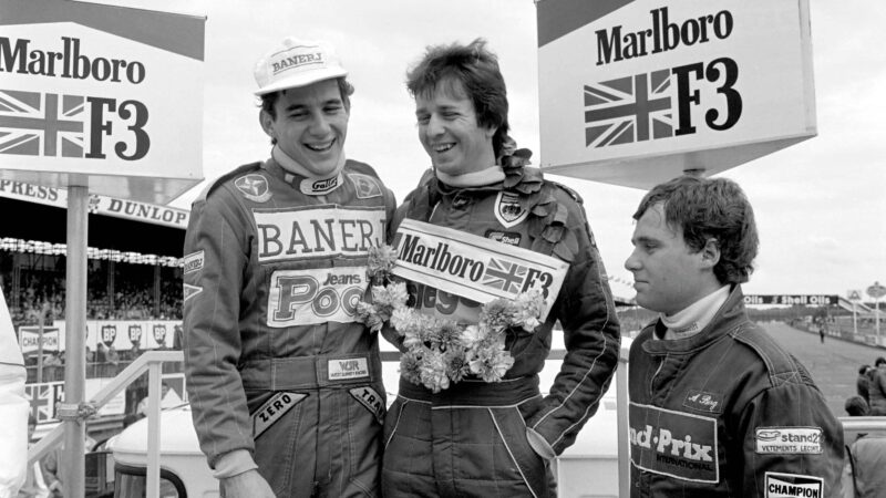 Ayrton Senna, Martin Brundle cand Allen Berg in 1983