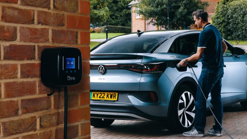 Home charging an electric Volkswagen ID5