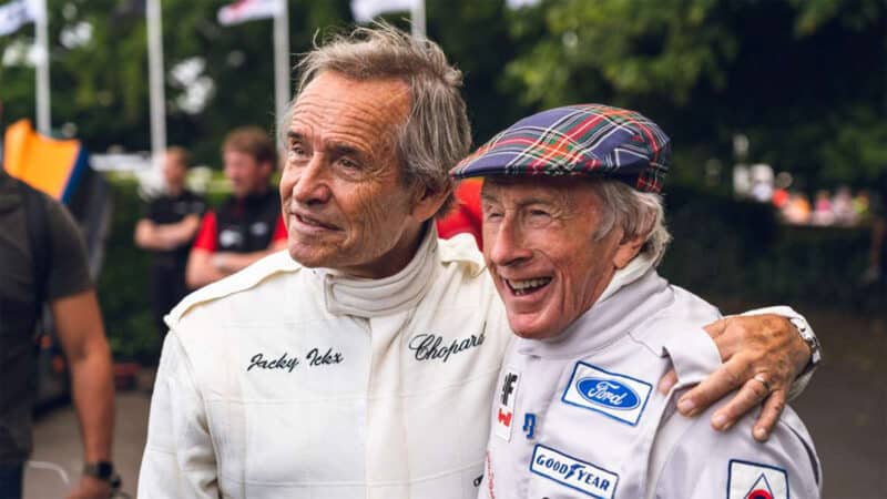 Jacky Ickx and Jackie Stewart Goodwood Revival 2023
