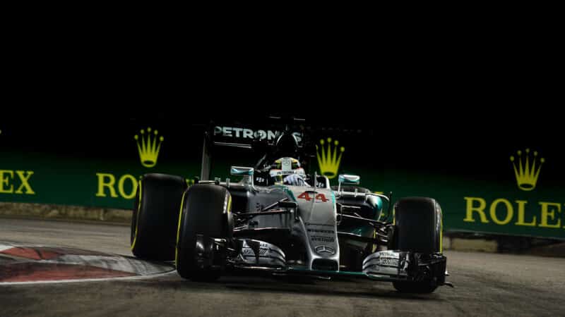 Mercedes Lewis Hamilton 2015 Singapore GP Marina Bay