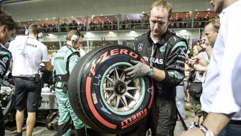 Mercedes mechanic 2015 Singapore GP Marina Bay