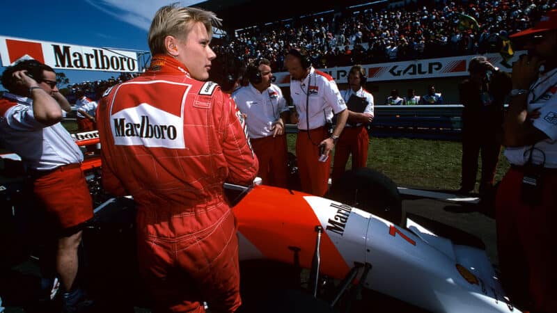 Mika Hakkinen McLaren MP4:8 1993 Portuguese GP
