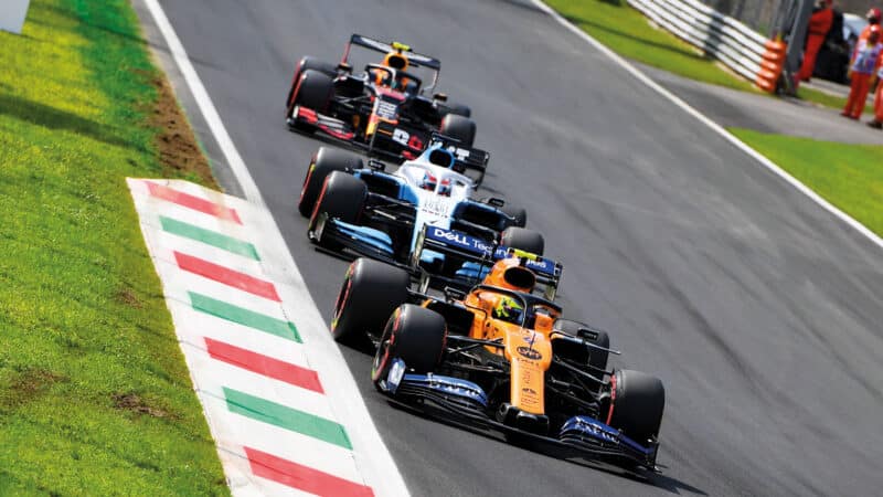 Norris leads Russell and Albon at the 2019 Italian GP