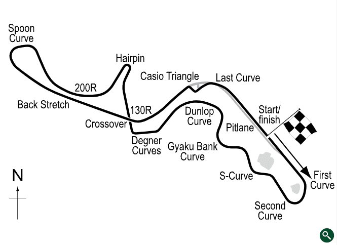 Suzuka circuit map