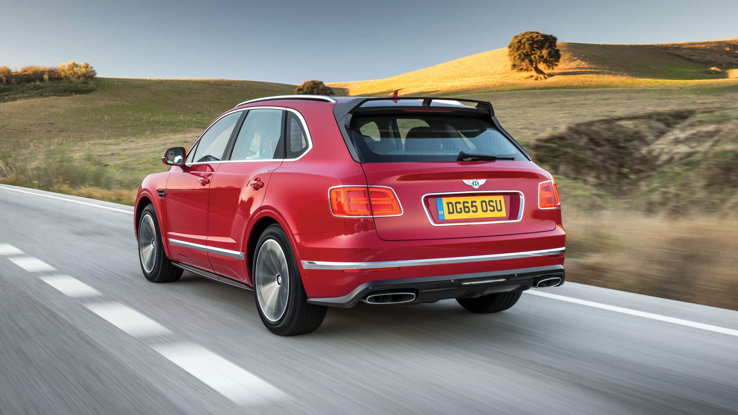 Bentley SUV Road Shot Rear