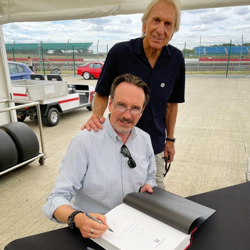 Porsche expert Serge Vanbockryk with Derek Bell