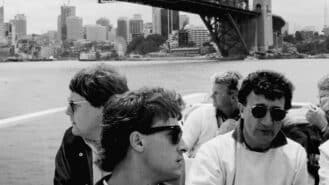 Eddie Jordan and Jean Alesi boating in Sydney Harbour: Flashback