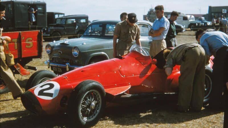 Ferrari at Wigram, 1956.