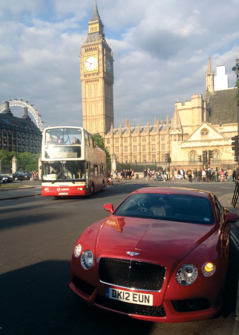 Frankels Bentley outside Big Ben