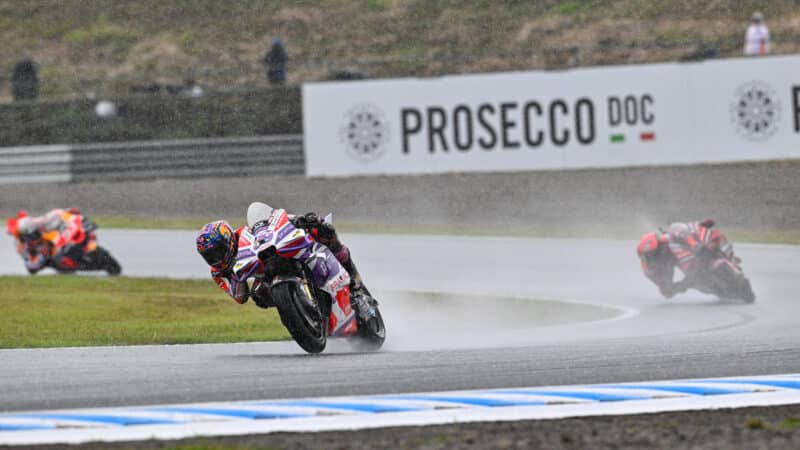 Jorge Martin in the rain at 2023 MotoGP Japanese Grand Prix