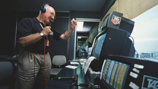 Murray Walker off mic: ‘wonderful bombshells’ from voice of F1