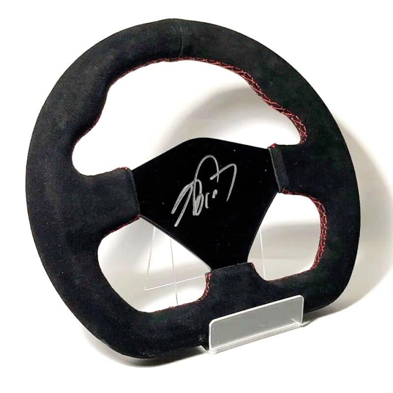 Alain Prost signed steering wheel