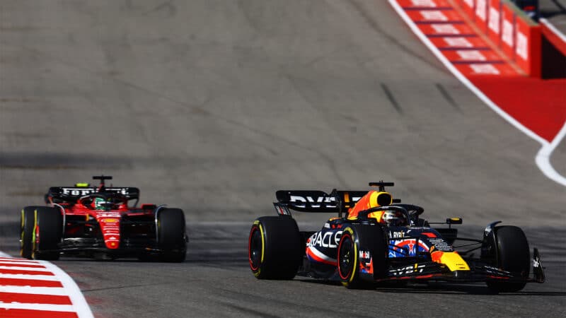 Verstappen Leclerc 2023 United States Grand Prix