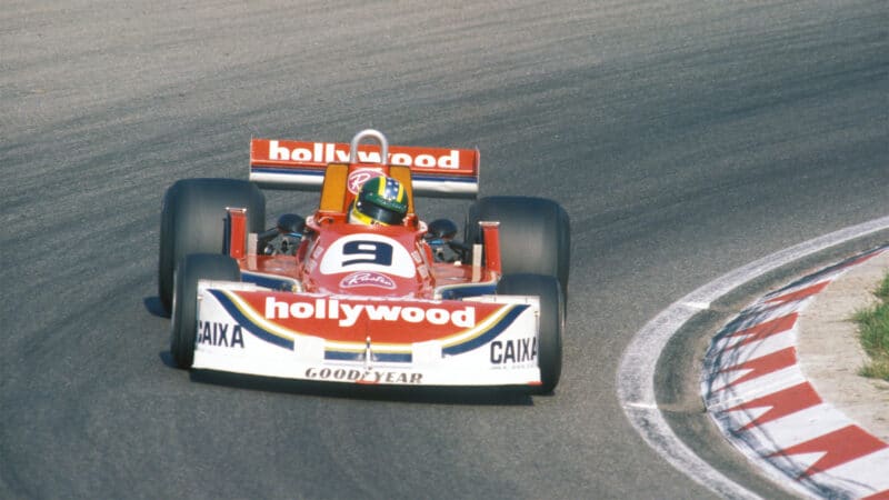 Alex Ribeiro in March during 1977 F1 season