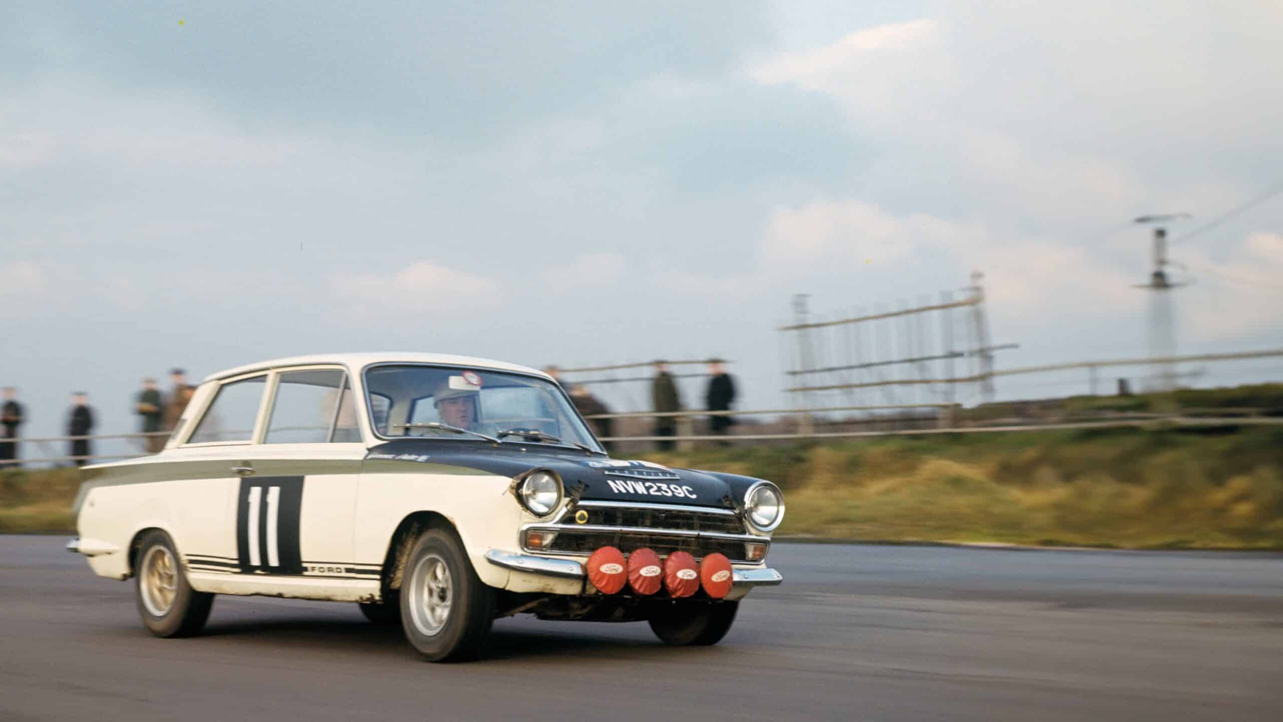 Bengt Söderström at 1966 RAC Rally in, Cortina