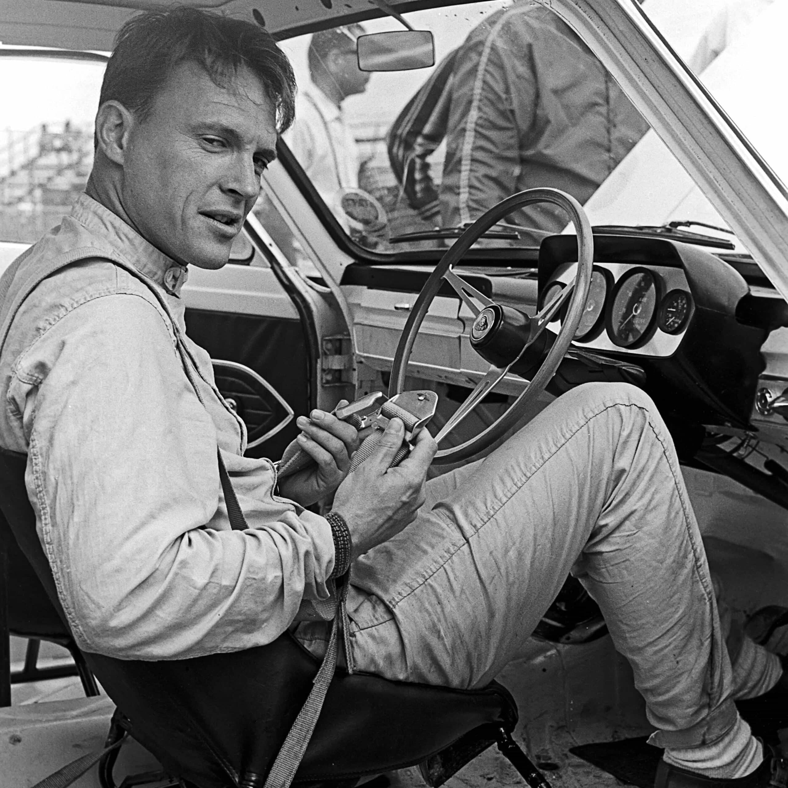 Dan Gurney in Lotus Cortina at the 1964 Sebring 12 Hours