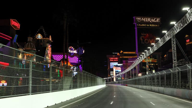 Empty circuit on The Strip ahead of 2023 Las Vegas Grand Prix