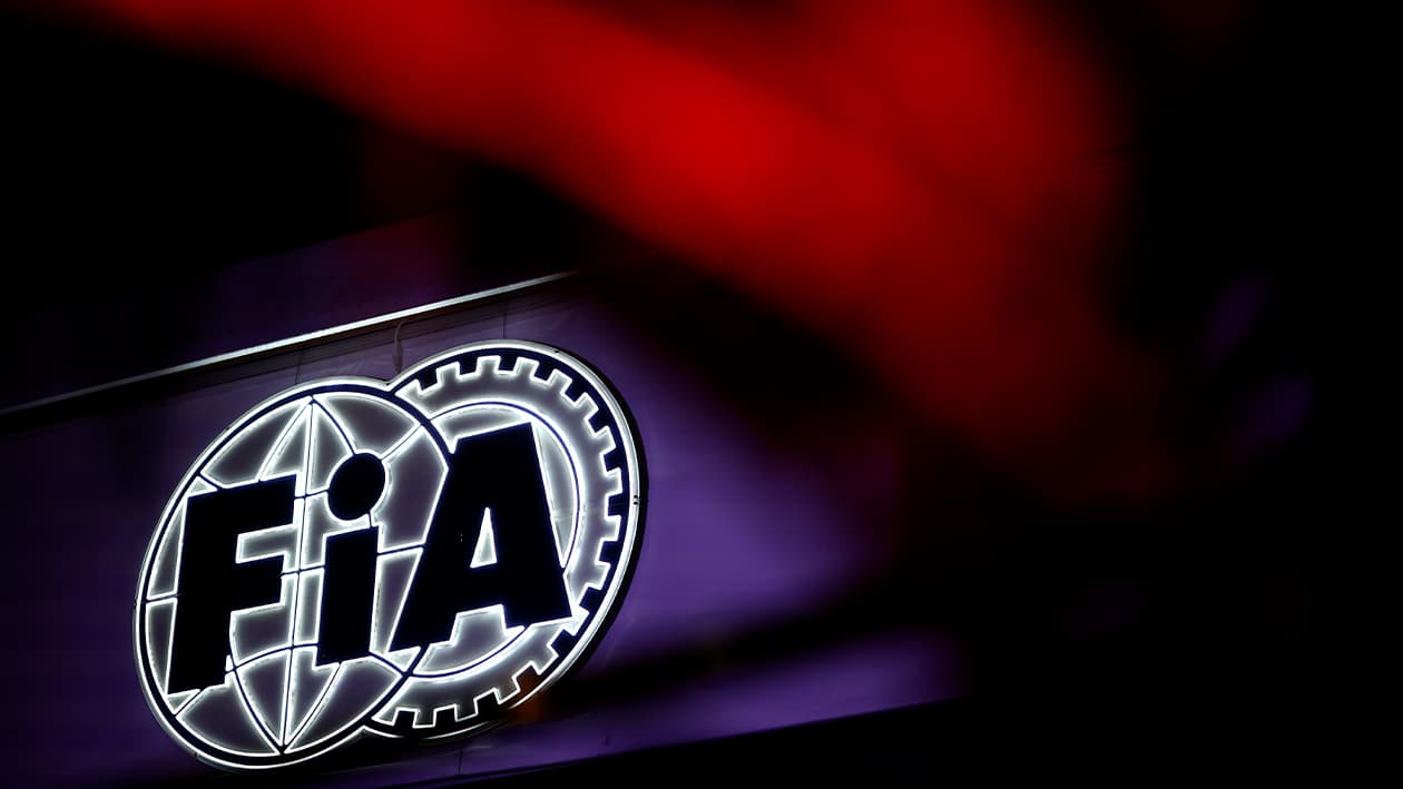 FIA logo at 2023 Las Vegas Grand Prix