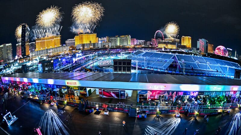 Fireworks over Las Vegas at F1 opening ceremony