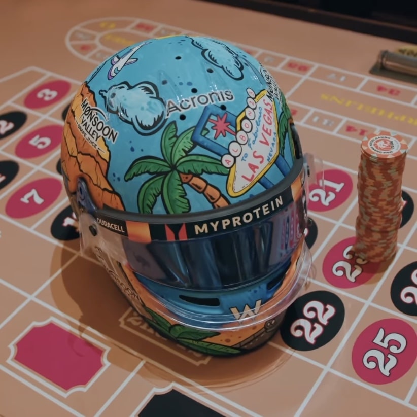 Alex Albon Las Vegas Grand prix helmet 2023