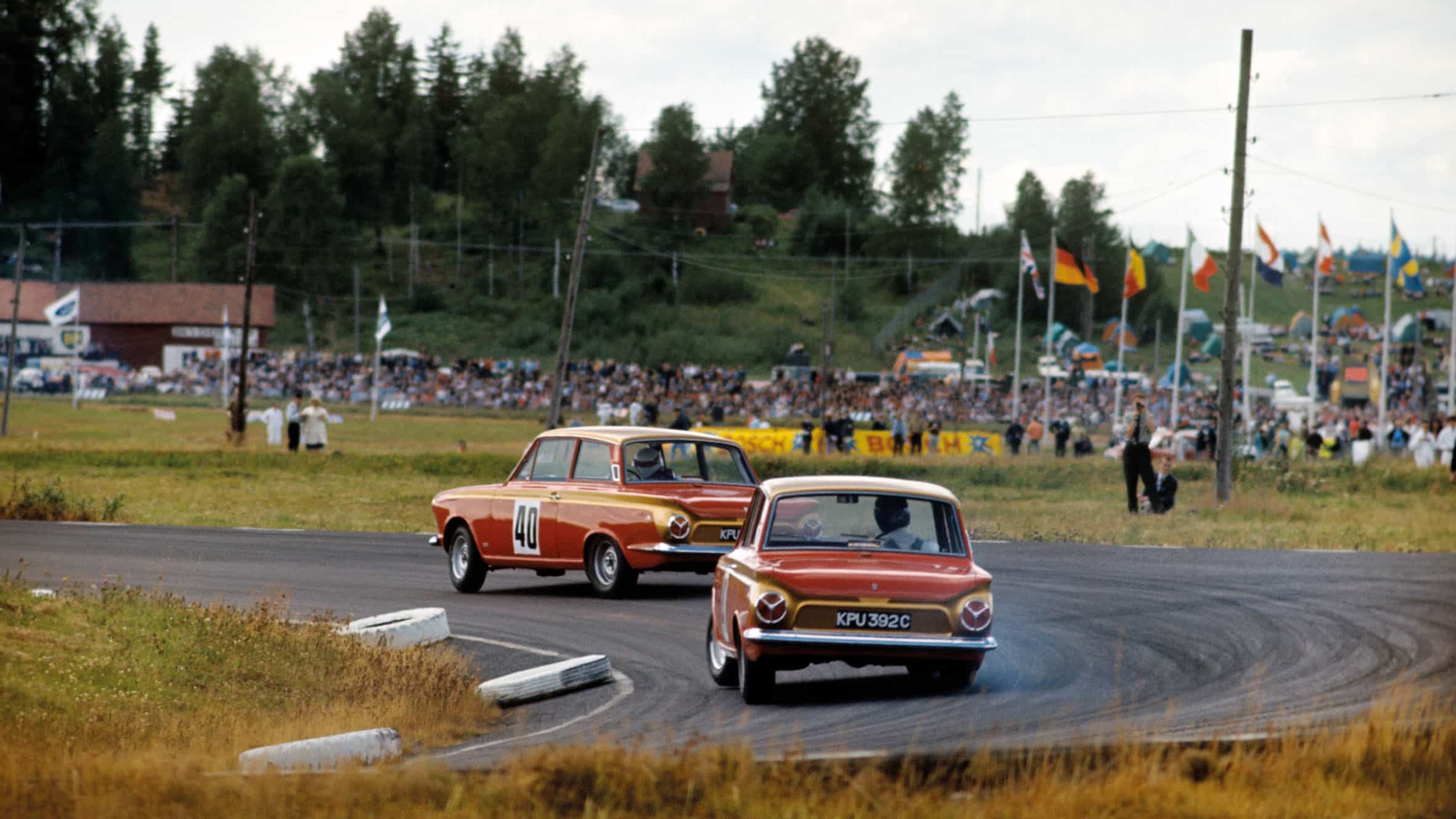 Jackie Stewart in an Alan Mann Cortina, 1965