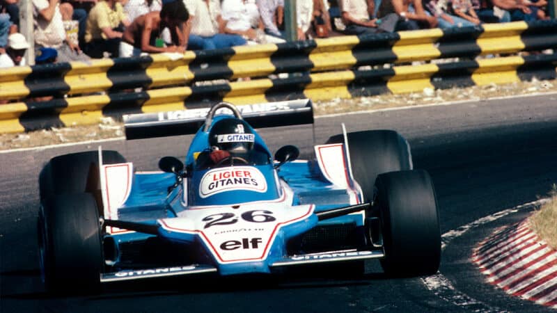 Jacques Laffite in 1979 Ligier JS11 at Argentine Grand Prix