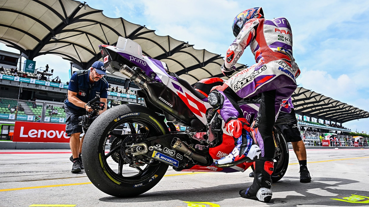 Jorge Martin on the grid ahead of 2023 MotoGP Malaysian GP