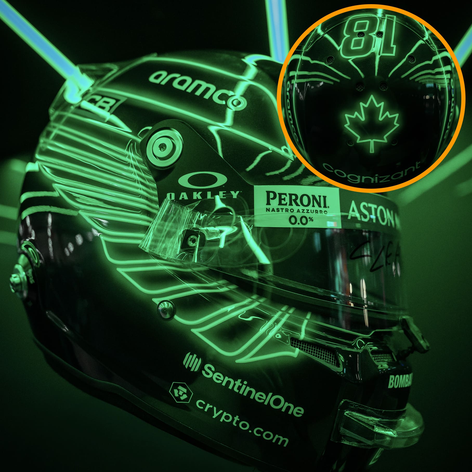 Lance Stroll 2023 Las Vegas GP helmet