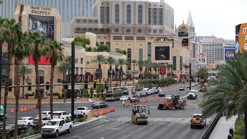 Las Vegas construction work ahead of Grand Prix