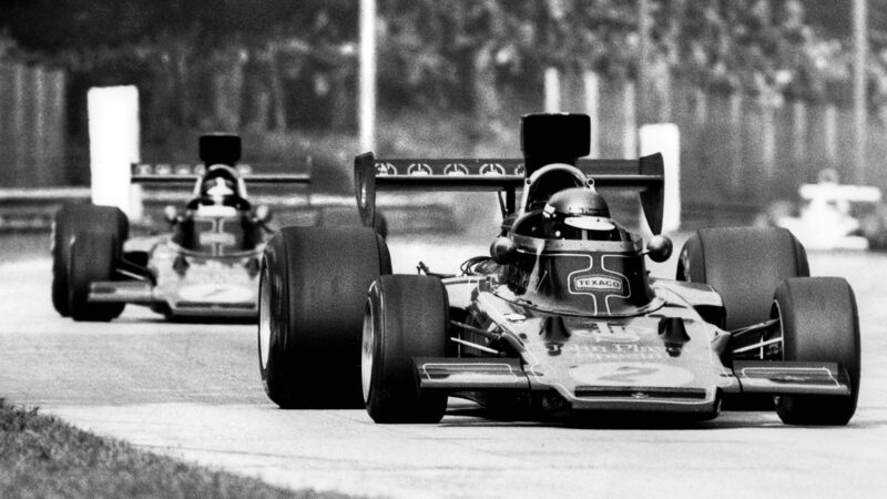 Lotus 1-2 at Monza, 1973, Ronnie Peterson and Emerson Fittipaldi