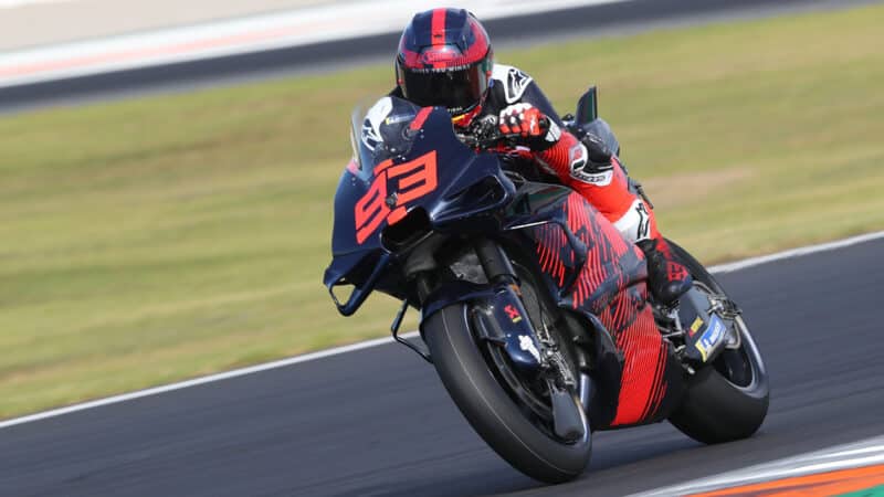 Marc Marquez on Gresini Ducati at 2023 Valencia post season test