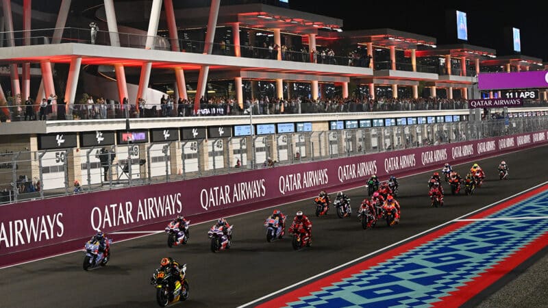 Start of the 2023 MotoGP Qatar GP