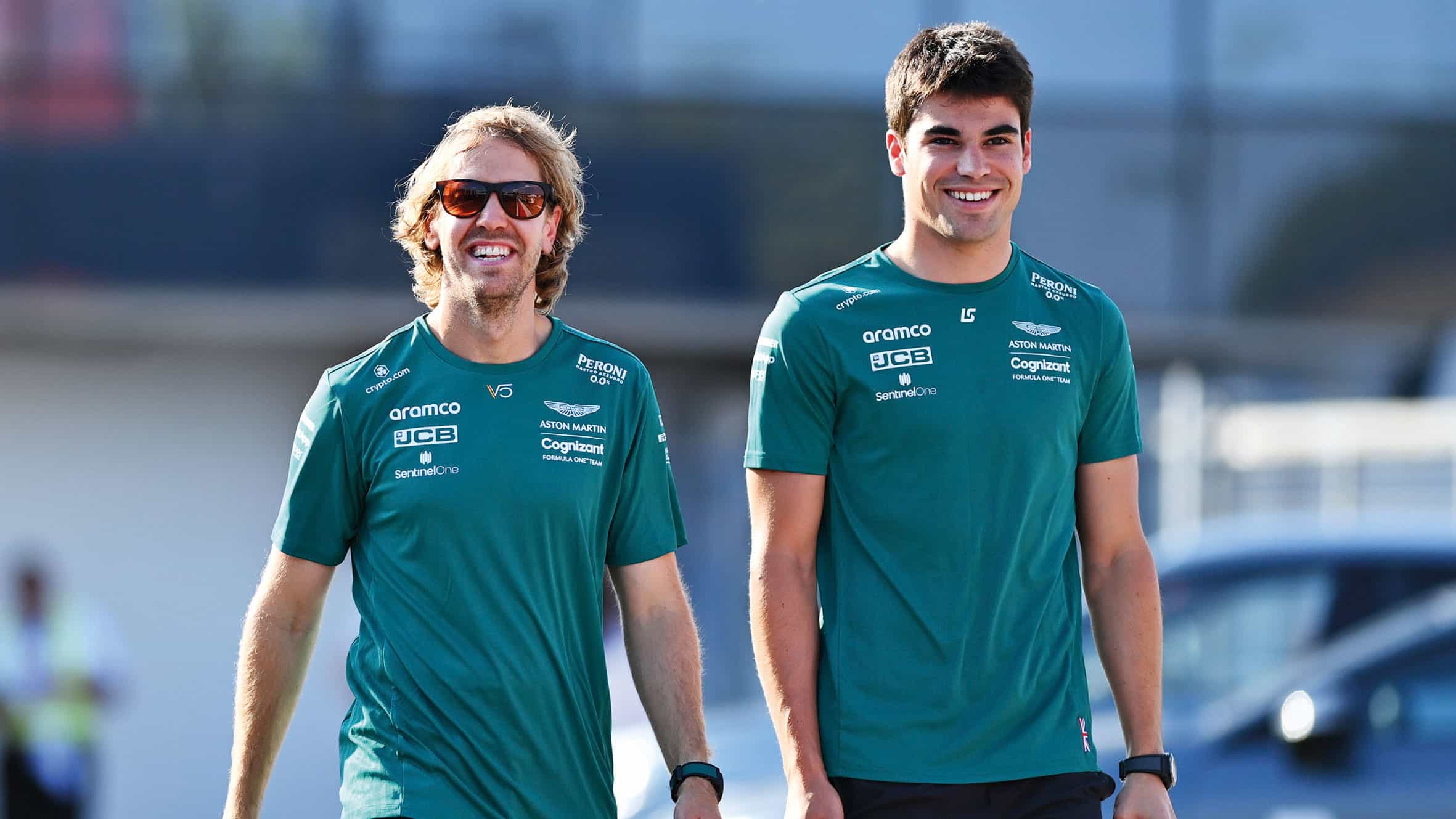 Stroll with former team-mate Sebastian Vettel
