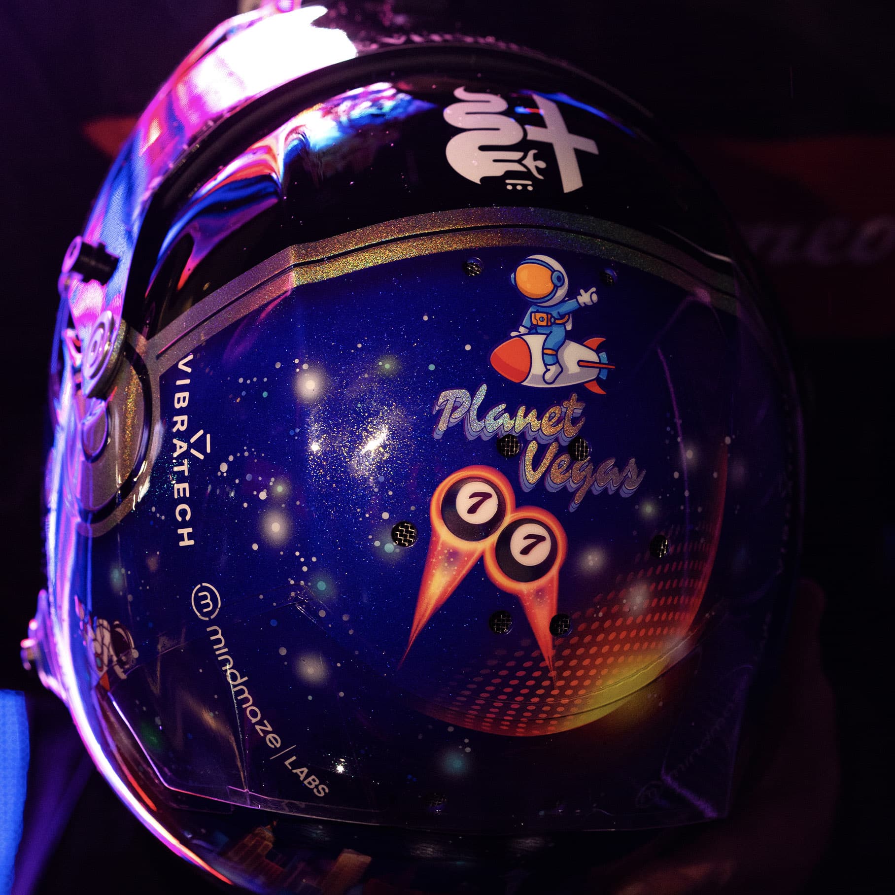 Valtteri Bottas Las Vegas helmet top