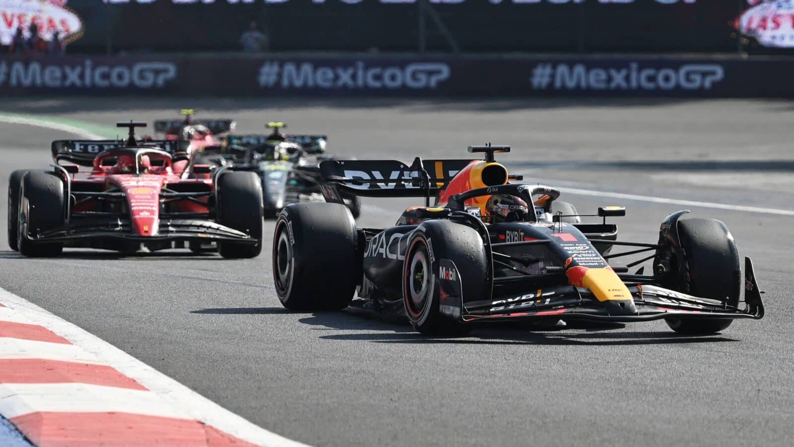 Verstappen leads at the Mexico 2023 GP