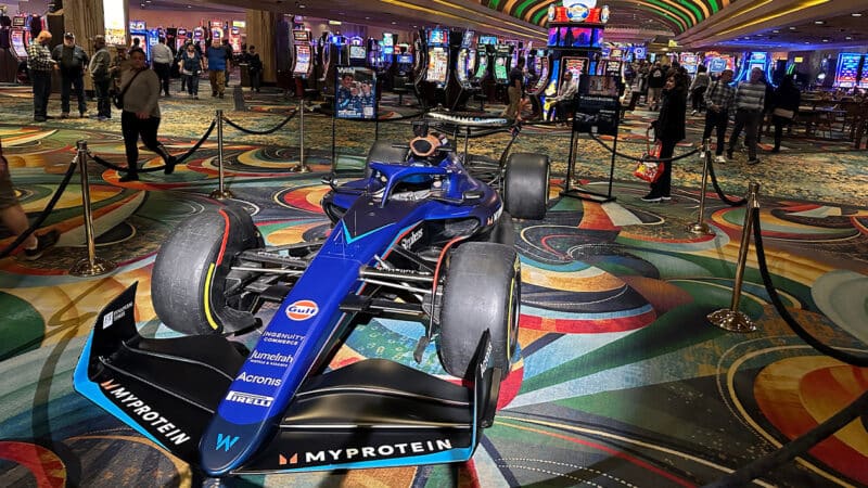 Williams F1 car in Las Vegas casino