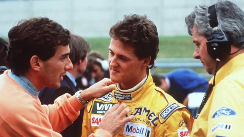 Ayrton Senna Michael Schumacher Pat Symonds 1993 French GP