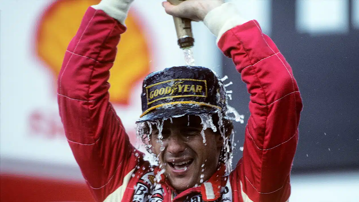 Ayrton Senna champagne