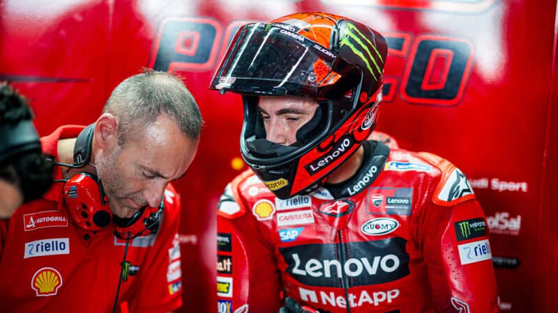 Gabbarini and Bagnaia have worked together since the Italian graduated to MotoGP in 2019, first at Pramac, then from 2021 in the factory team