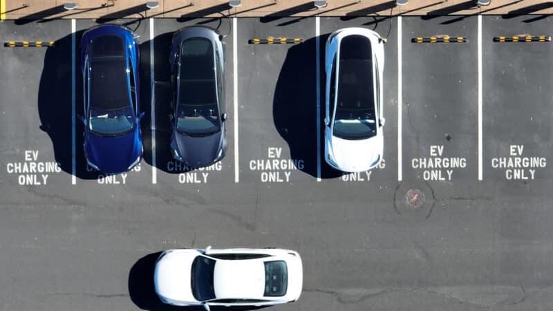 EV charging overhead picture