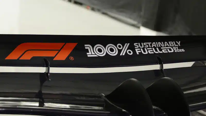F1 sustainable fuel rear wing