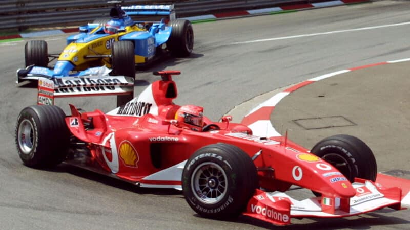 Fernando Alonso Michael Schumacher 2003 Monaco GP