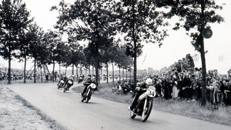 Les Graham leads 1949 DUtch TT